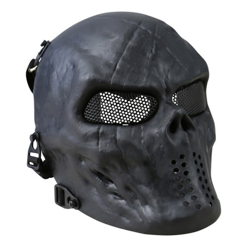 Kombat UK Skull Mesh Mask (BK), The KombatUK Skull Mesh Mask combines striking style with practical protection for airsoft and tactical gameplay